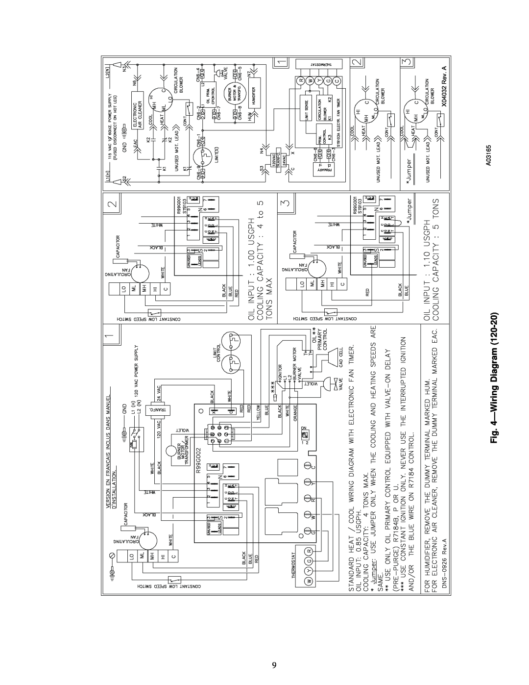 Carrier 58CMA instruction manual WiringDiagram, X04032 Rev. A, A03165 