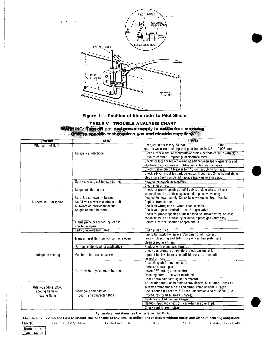 Carrier 58DE manual 