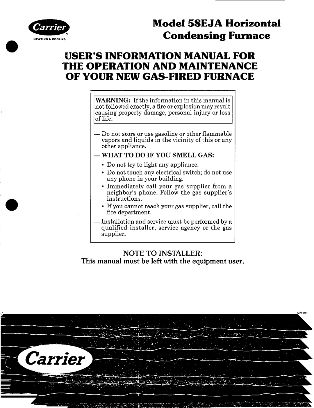 Carrier 58EJA manual 