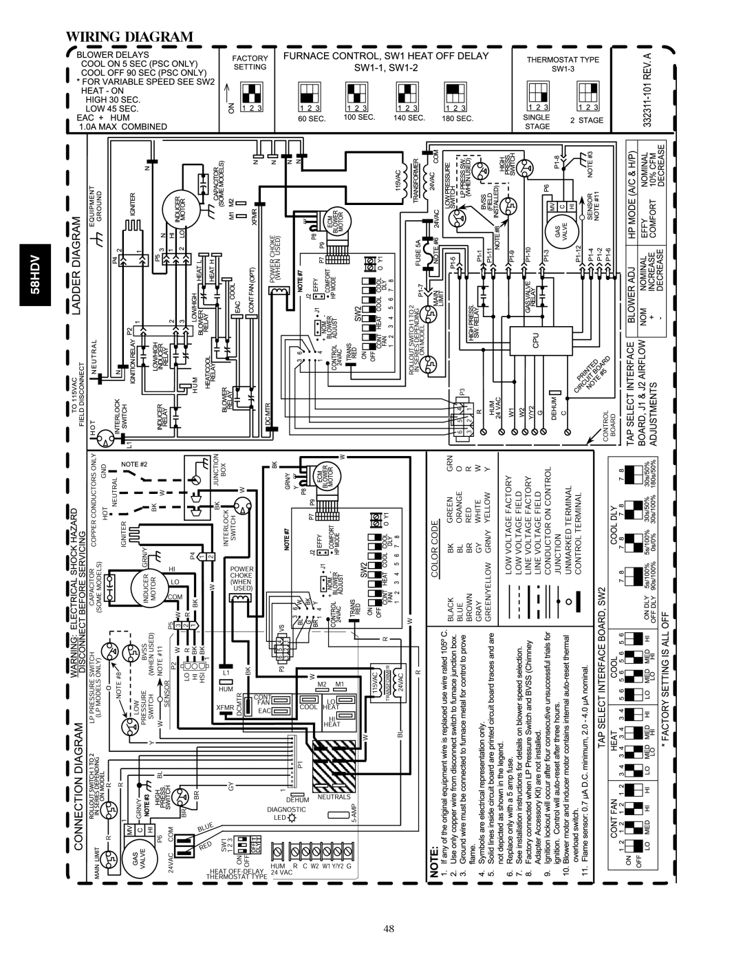 Carrier 58HDV installation instructions Wiring Diagram 