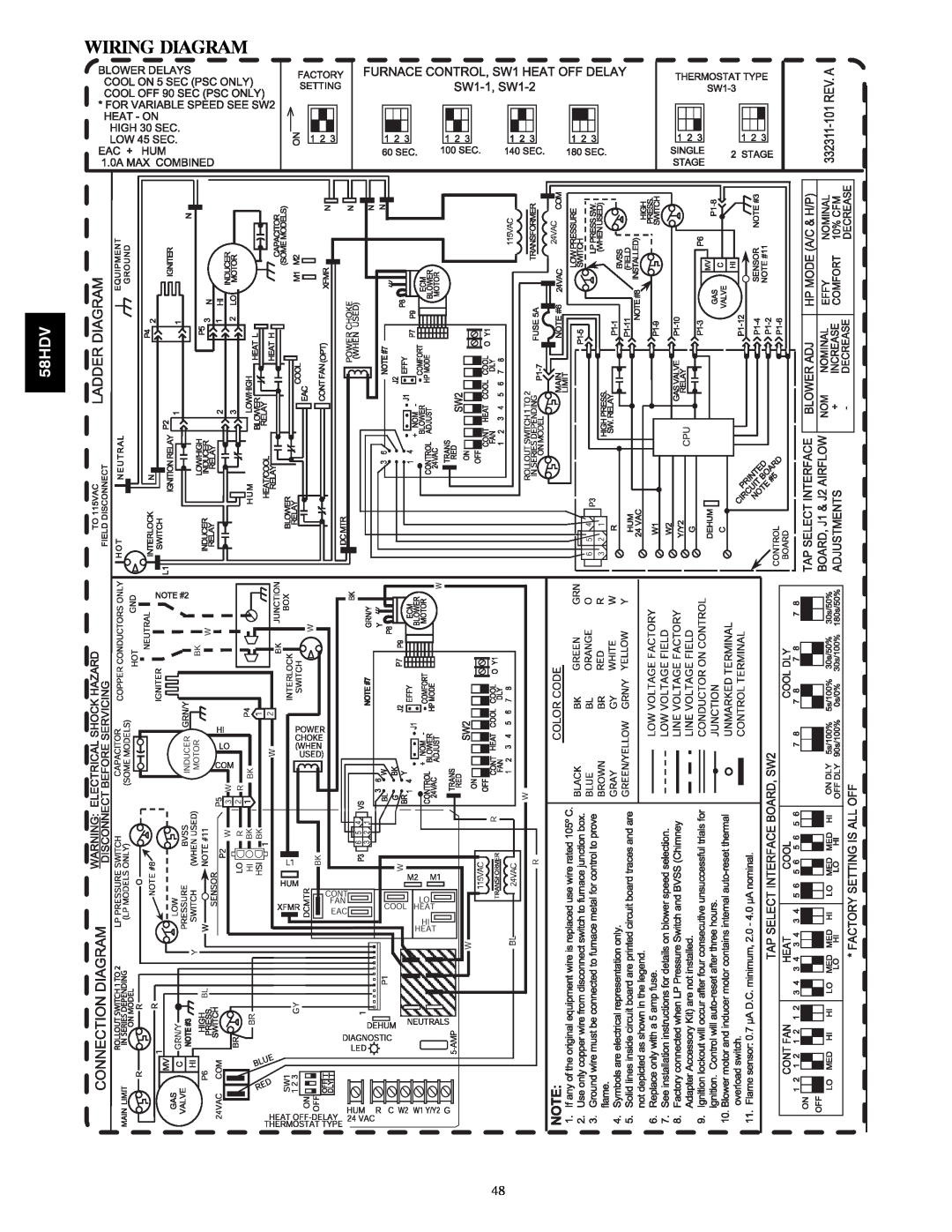 Carrier 58HDV installation instructions Wiring Diagram 