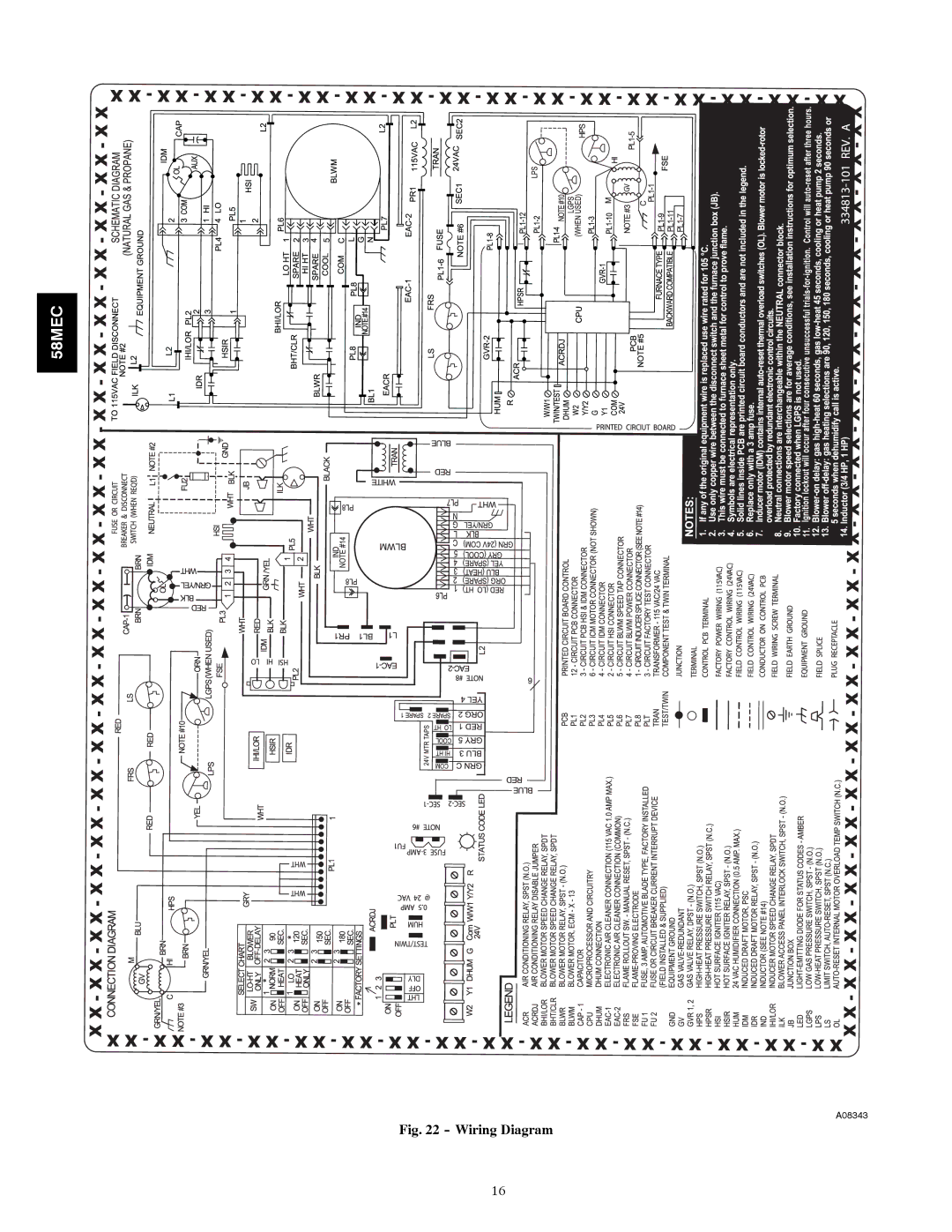 Carrier 58MEC instruction manual Wiring Diagram 