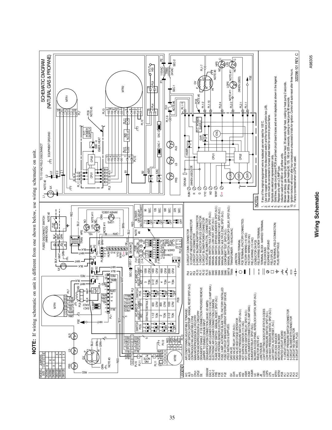 Carrier 58MVP instruction manual Wiring Schematic, Schematic Diagram 