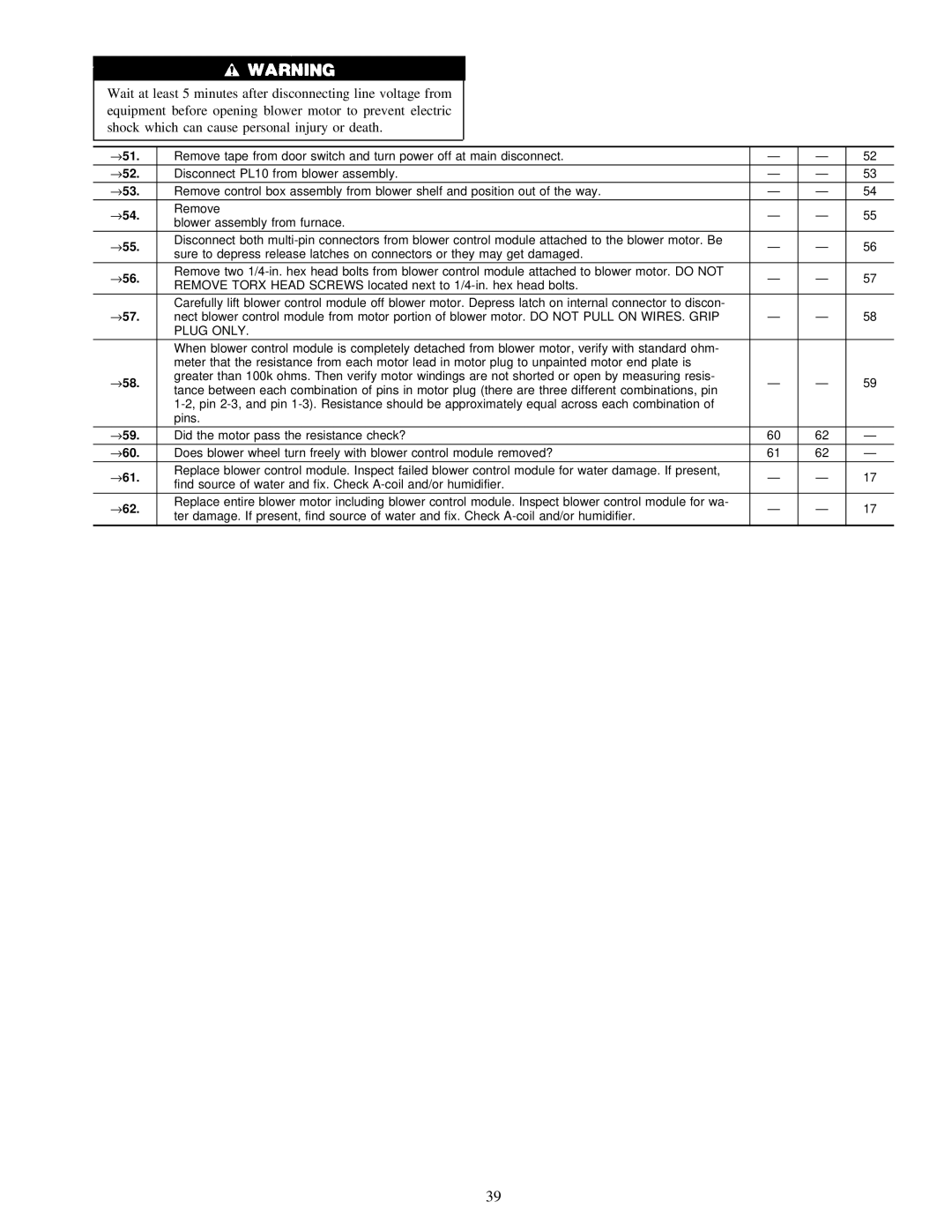 Carrier 58MVP instruction manual →59 