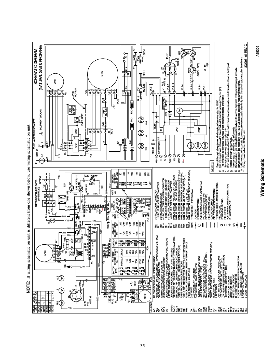 Carrier 58MVP instruction manual Wiring Schematic, Schematic Diagram 