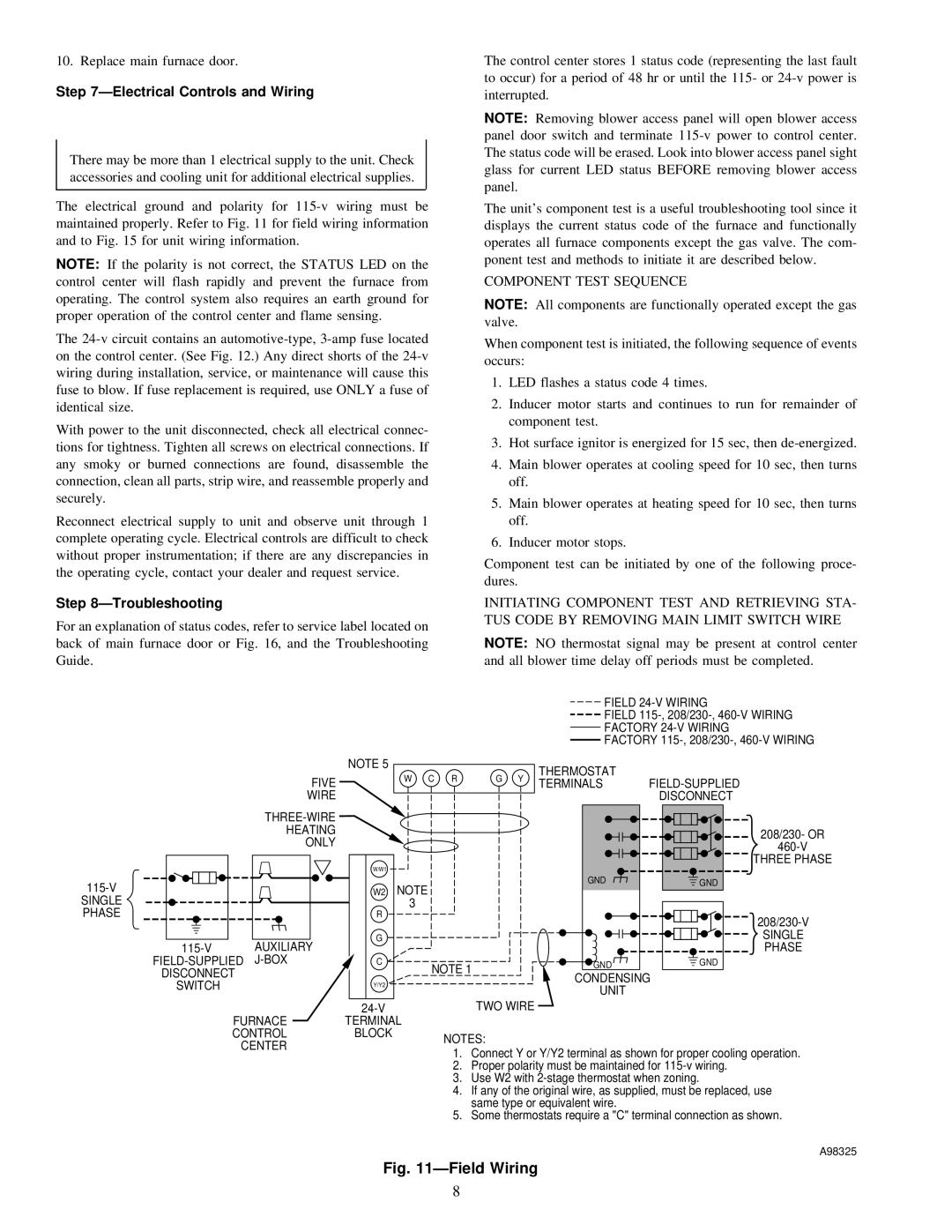 Carrier 58MXA instruction manual ÐElectrical Controls and Wiring, ÐTroubleshooting 