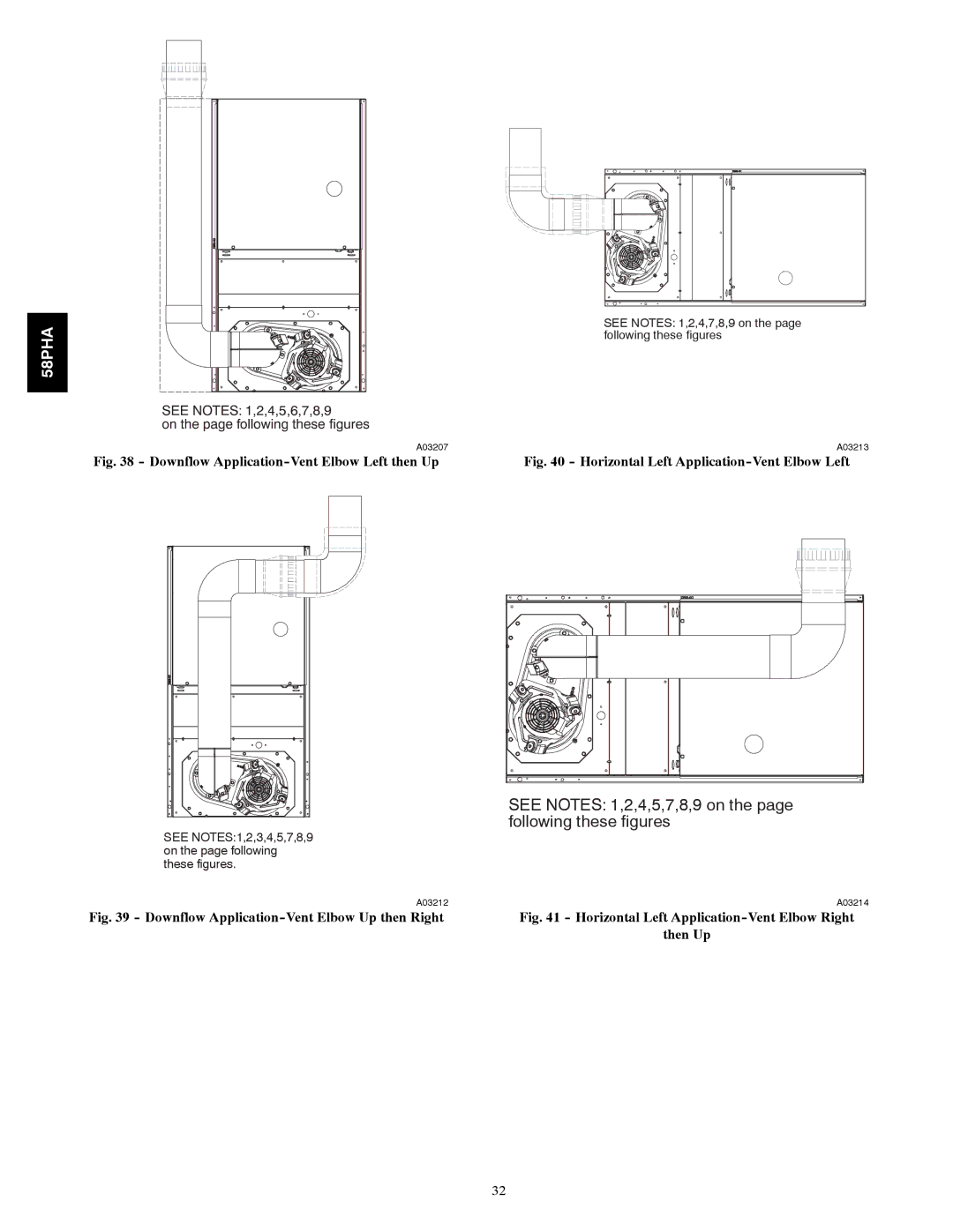 Carrier 58PHA/PHX instruction manual See Notes 1,2,4,5,7,8,9 on 