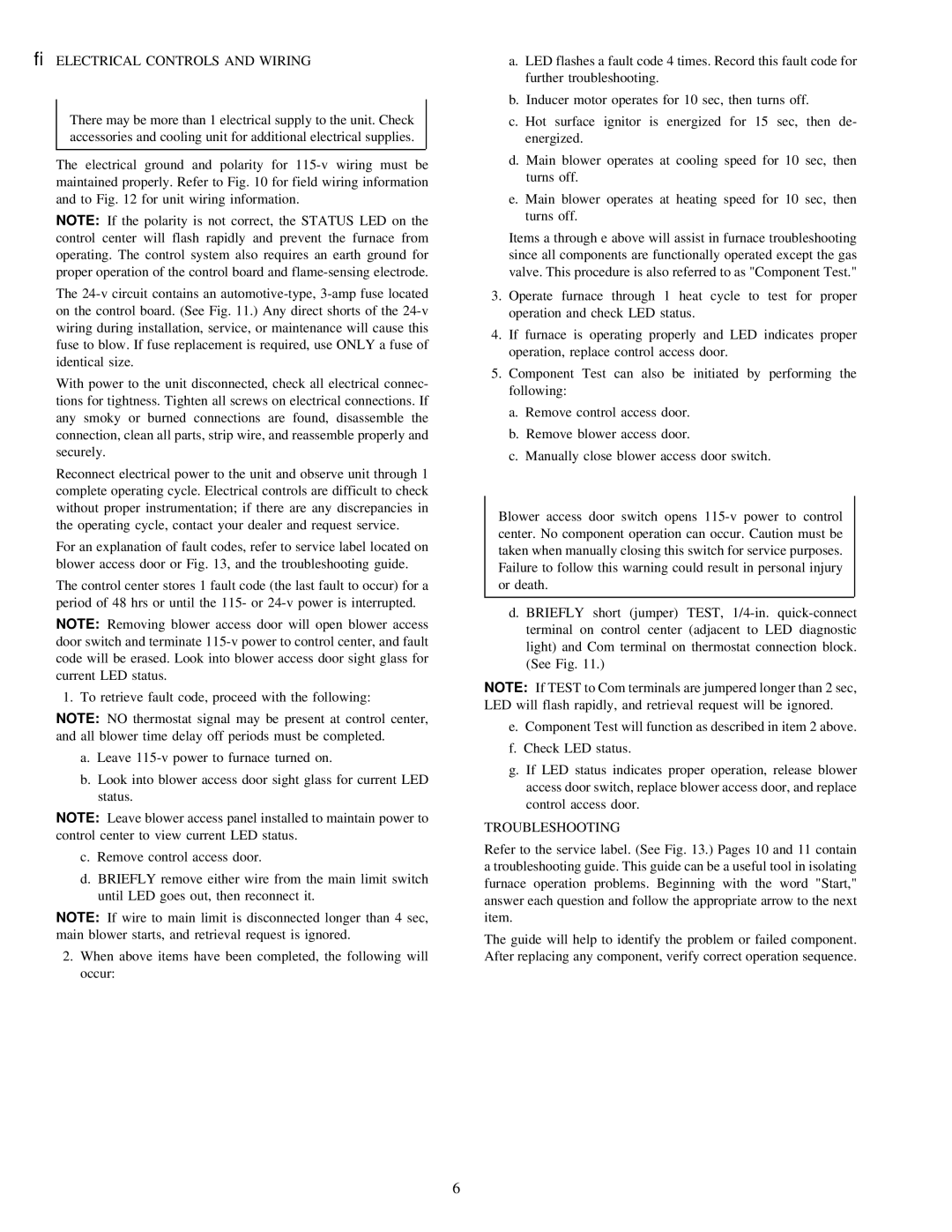 Carrier 58RAV, 58PAV instruction manual → Electrical Controls and Wiring, Troubleshooting 