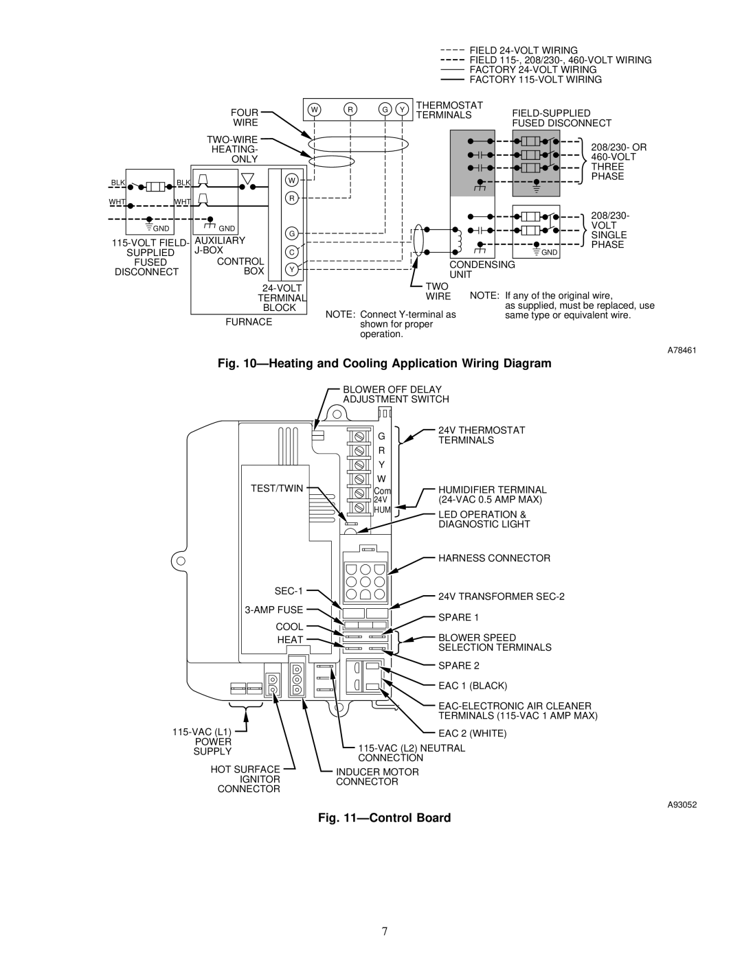 Carrier 58PAV, 58RAV instruction manual ÐHeating and Cooling Application Wiring Diagram 