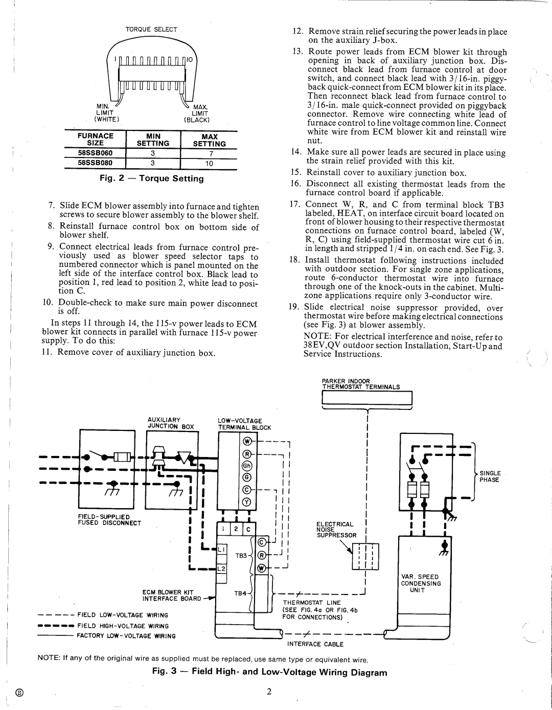 Carrier 58SSB manual 