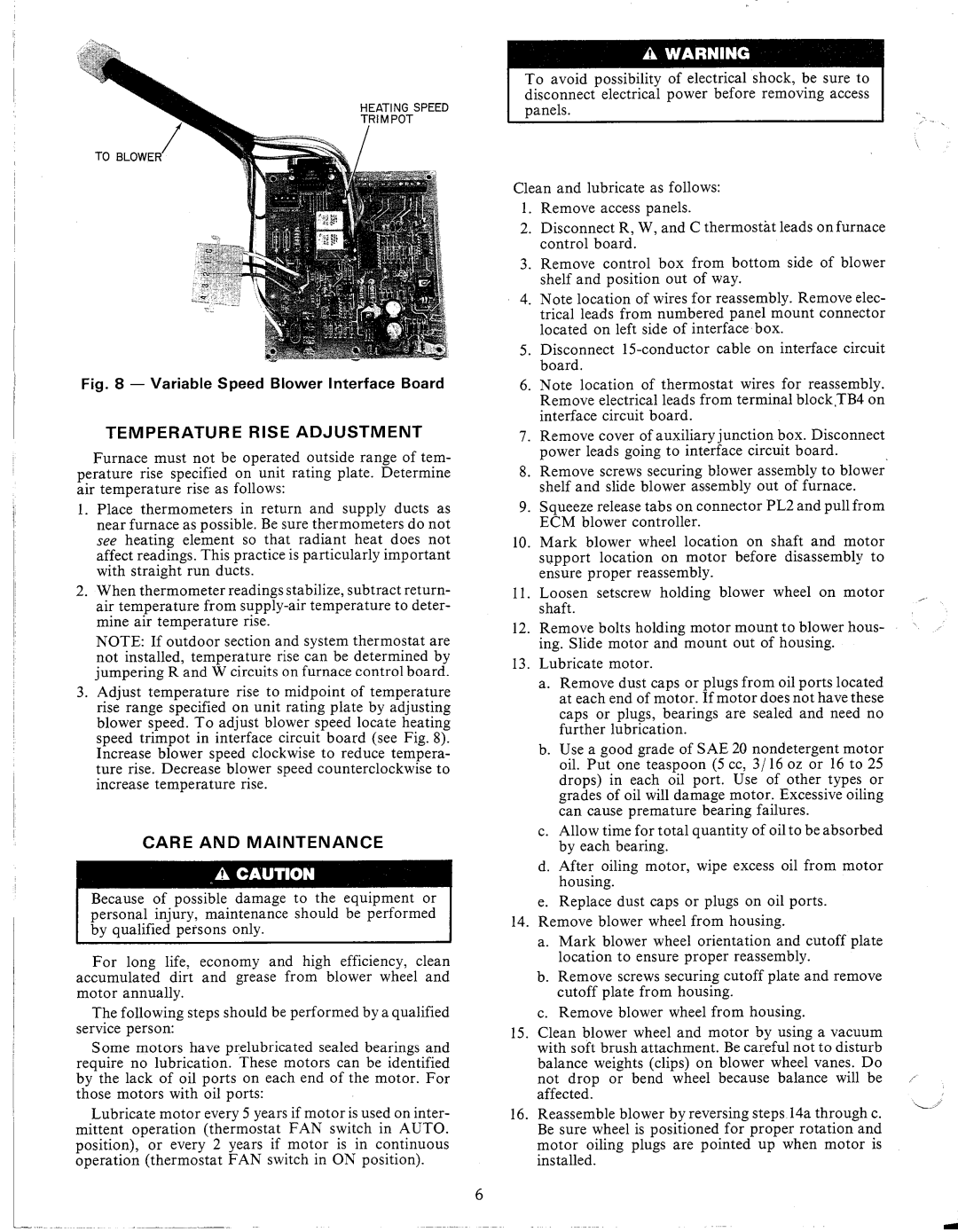 Carrier 58SSB manual 