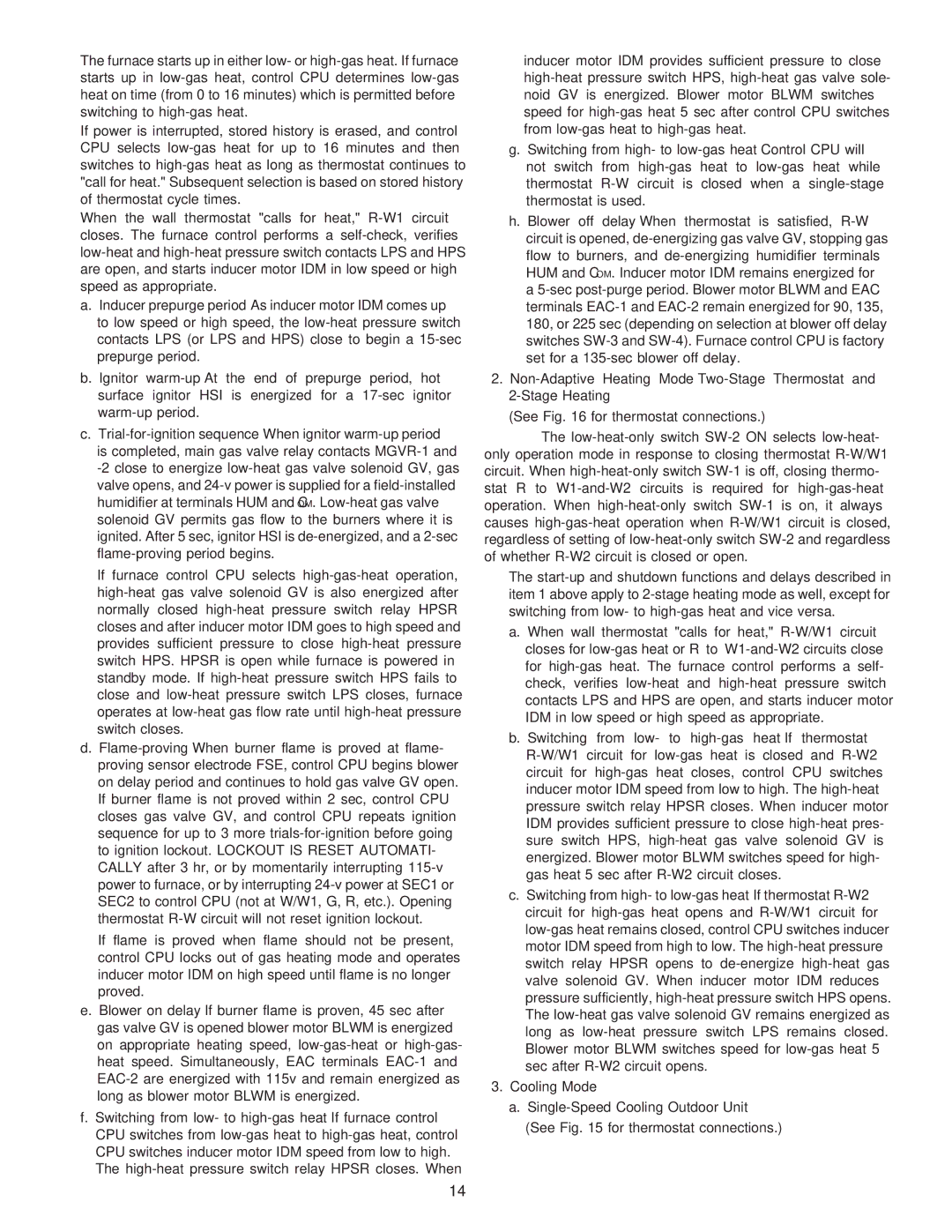 Carrier 58TMA operating instructions 