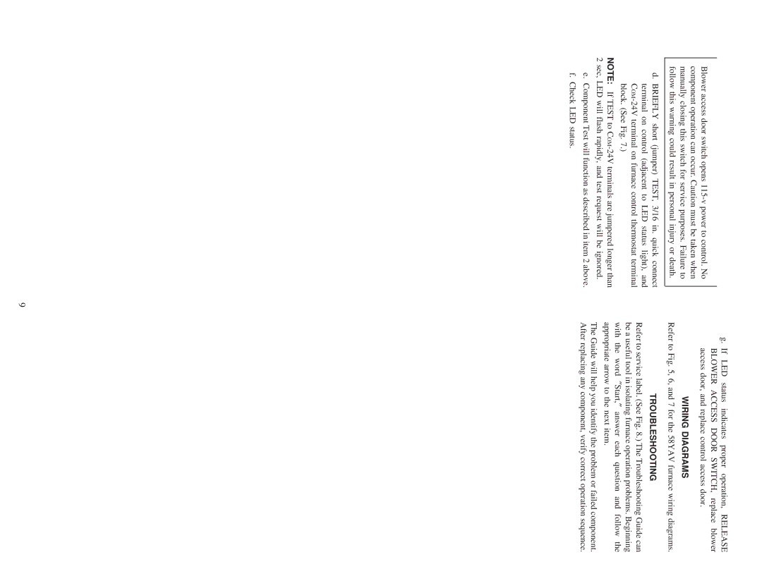 Carrier 58YAV instruction manual Wiring Diagrams, Troubleshooting 