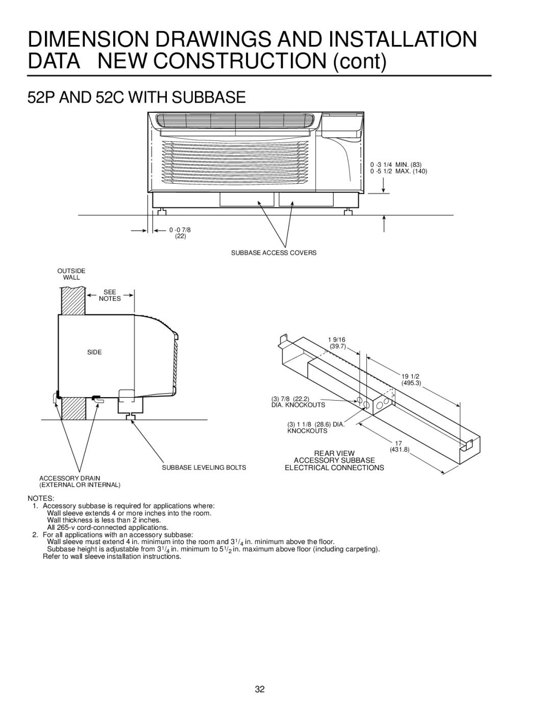 Carrier 592-085 warranty 52P and 52C with Subbase, Electrical Connections 