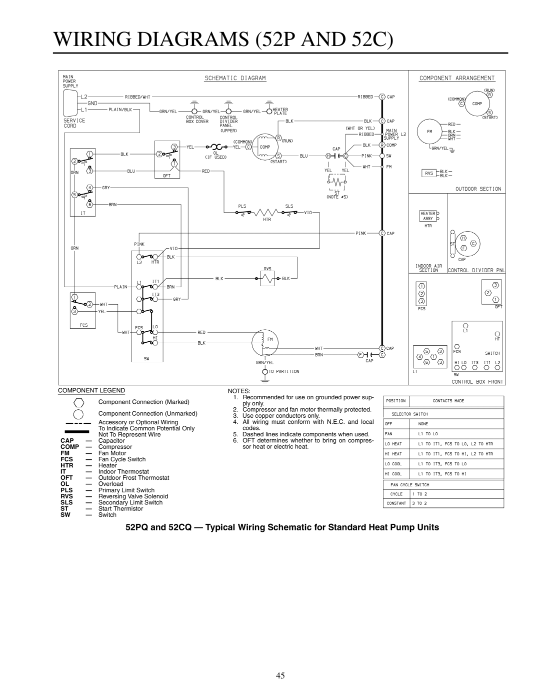 Carrier 592-085 warranty WIRING DIAGRAMS 52P AND 52C 