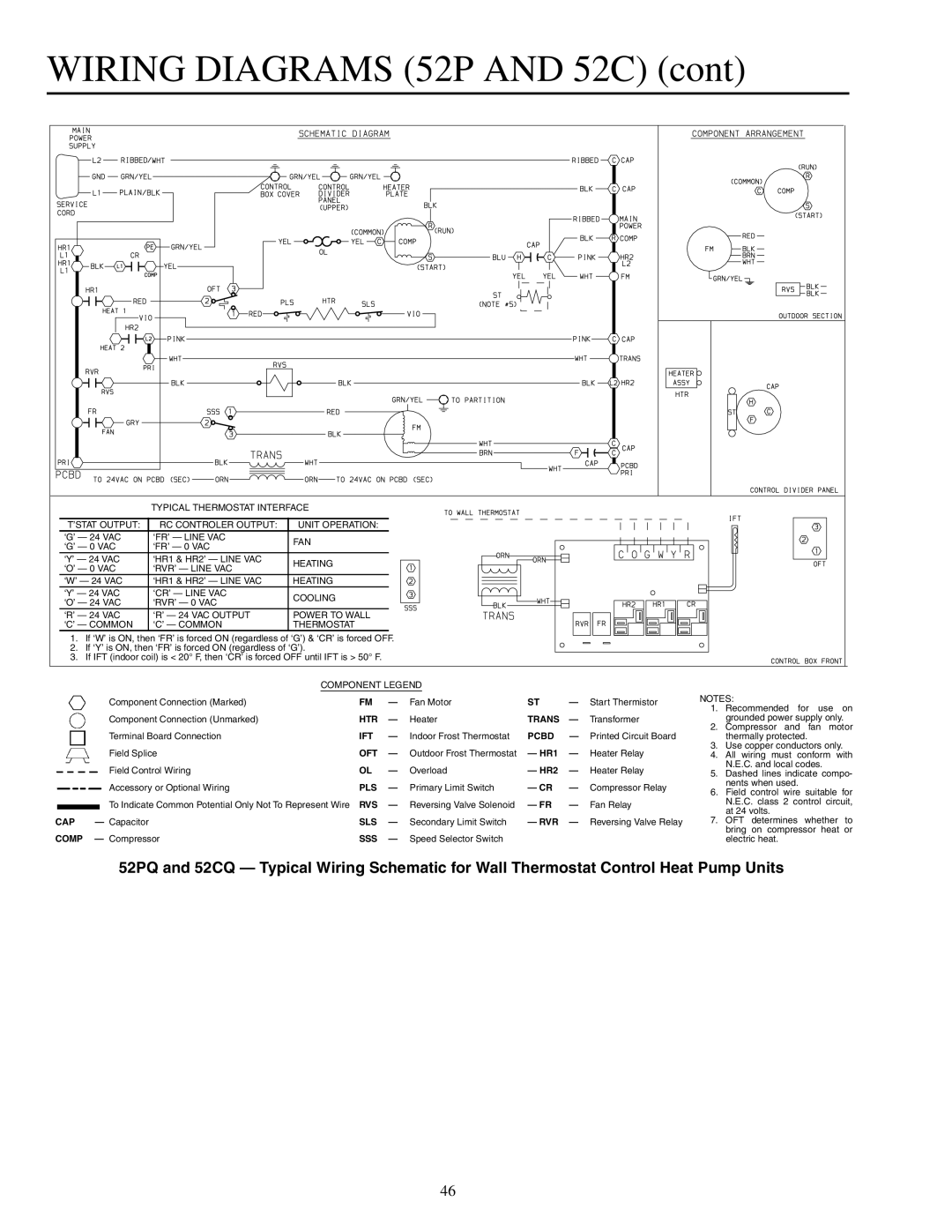 Carrier 592-085 warranty WIRING DIAGRAMS 52P AND 52C cont 