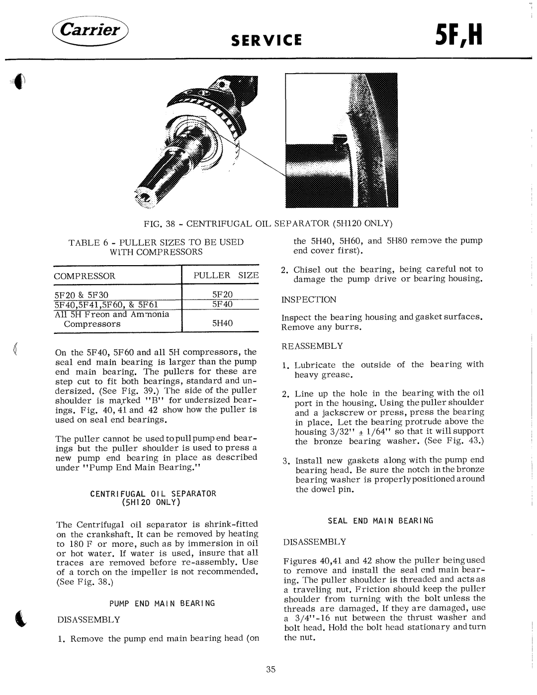 Carrier 5F manual 