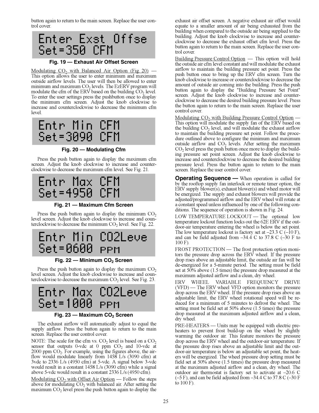 Carrier 62E specifications Eps Exhaust Air Offset Screen, A62-388.epsFig Modulating Cfm 