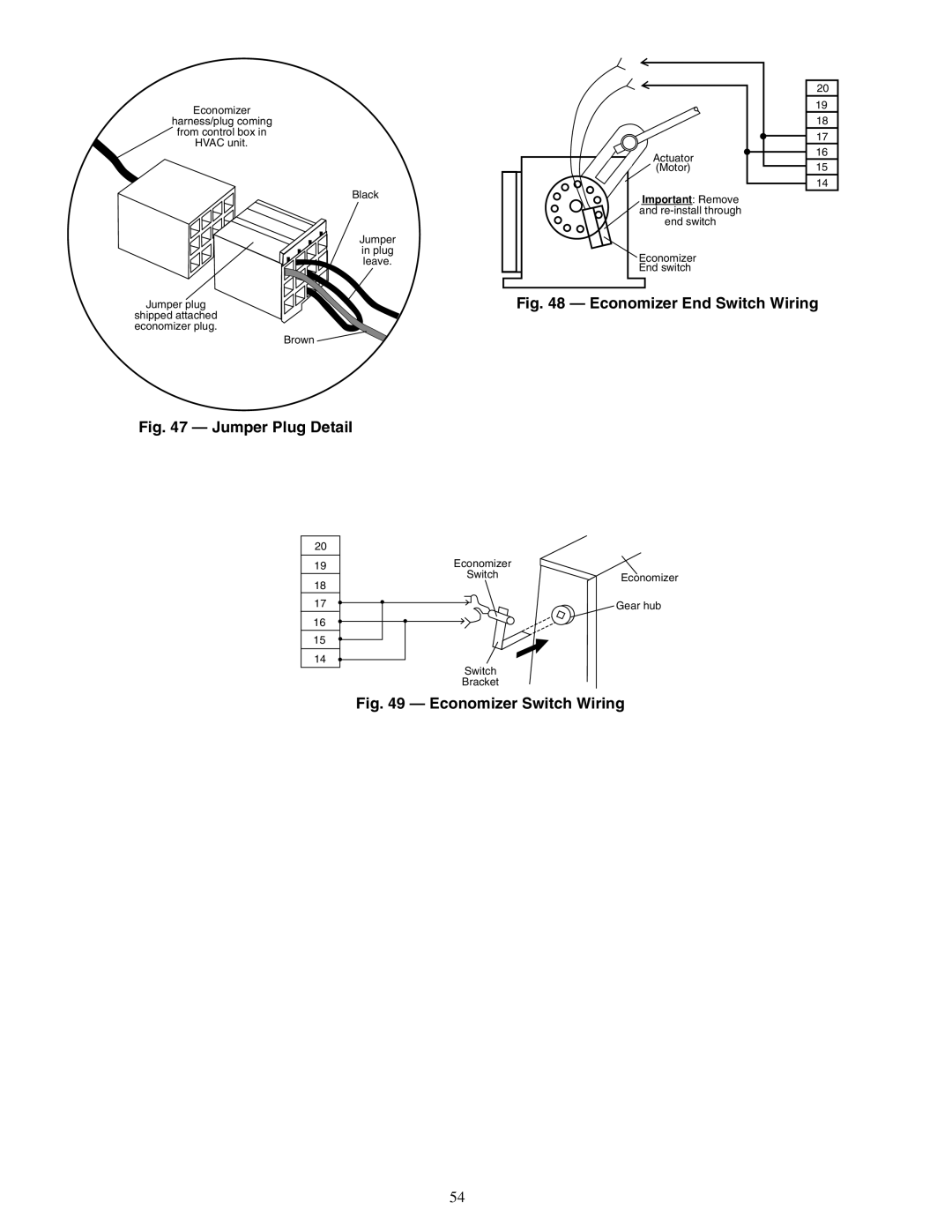 Carrier 62MD, 62ME, 62MC, 62MB specifications Economizer End Switch Wiring 