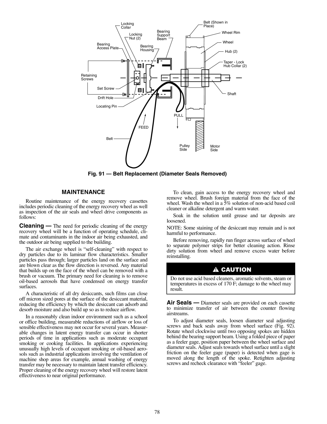 Carrier 62MD, 62ME, 62MC, 62MB specifications Maintenance 