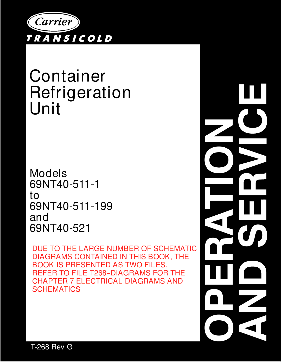 Carrier 69NT40-511-199, 69NT40-521 manual Container Refrigeration Unit 