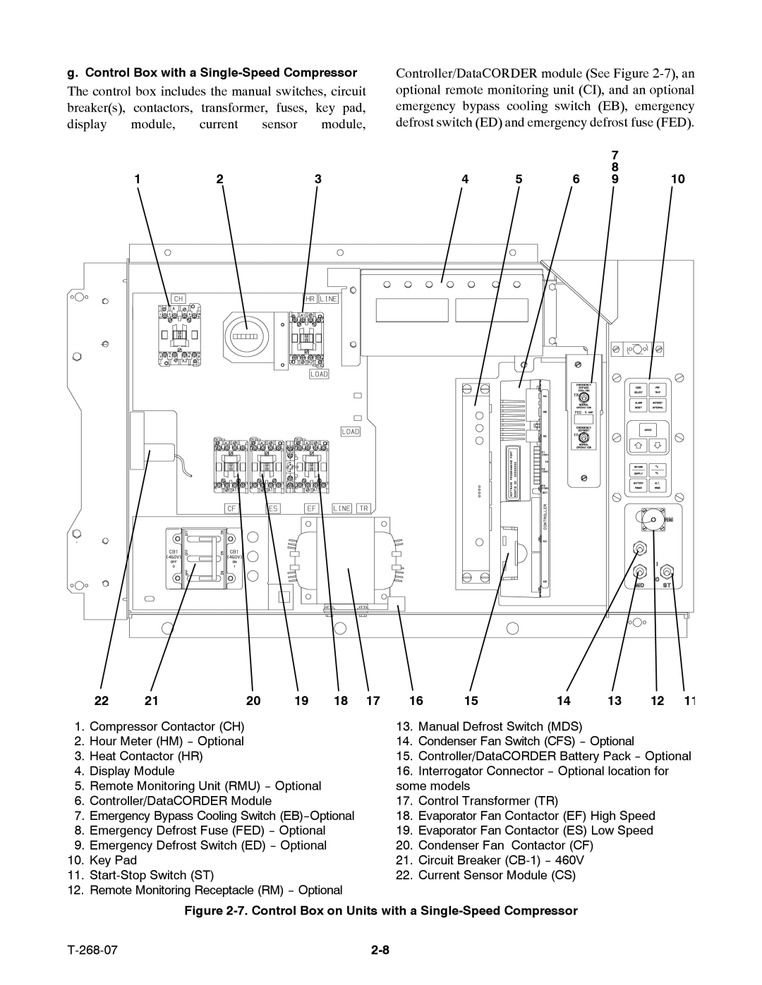 Carrier 69NT40-511-199, 69NT40-521 manual Control Box with a Single-Speed Compressor, 123, 6 9 