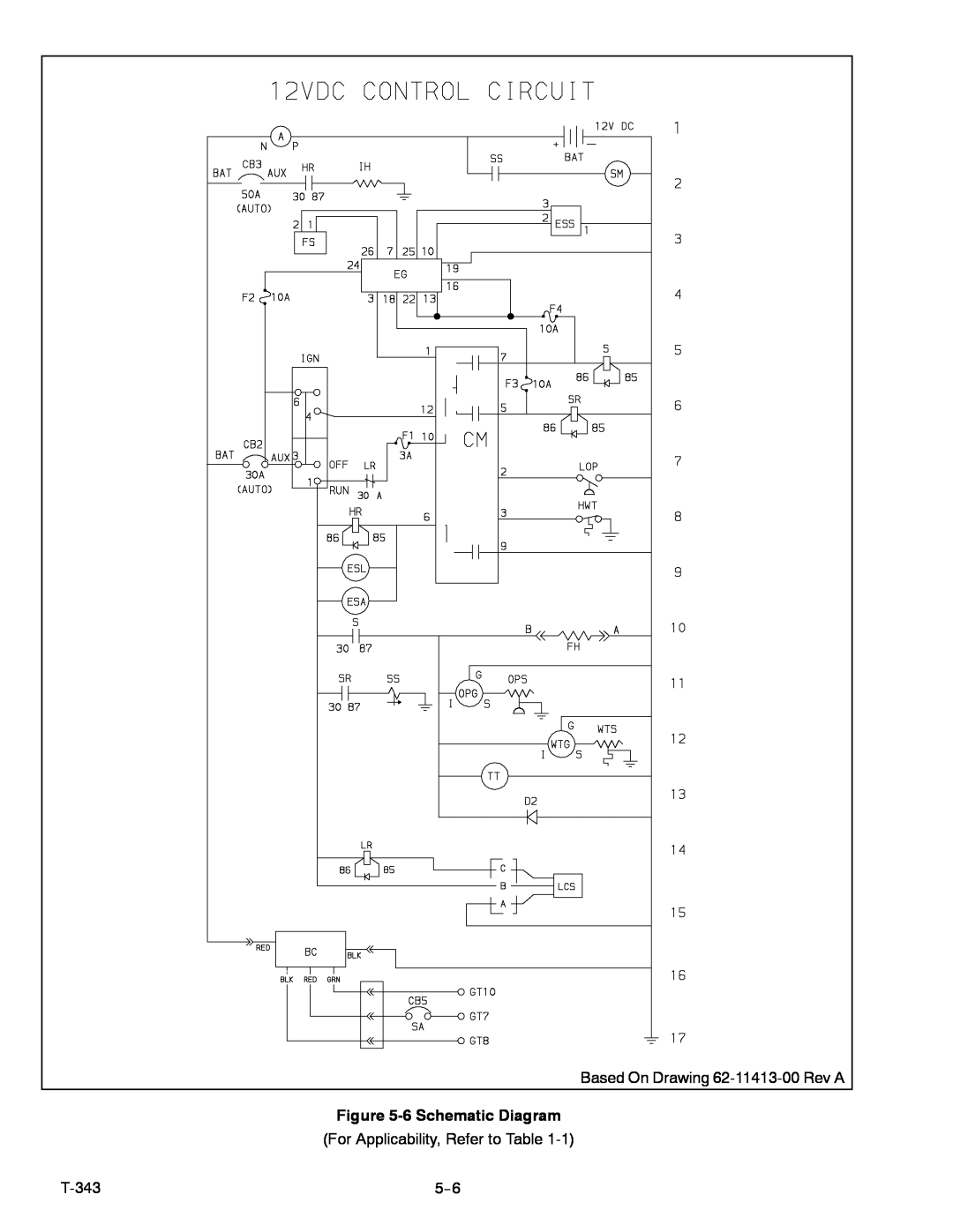 Carrier 69UG15 6 Schematic Diagram, Based On Drawing 62-11413-00 Rev A, For Applicability, Refer to Table, T-343, 5--6 