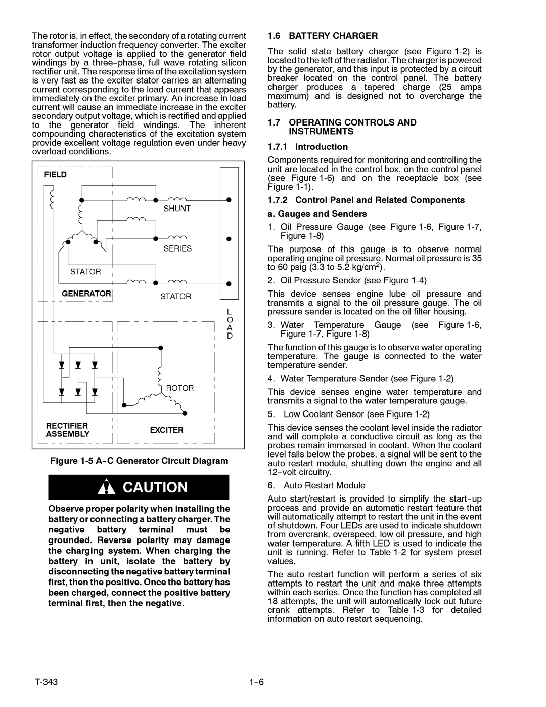 Carrier 69UG15 manual Battery Charger, Operating Controls and Instruments, Introduction 