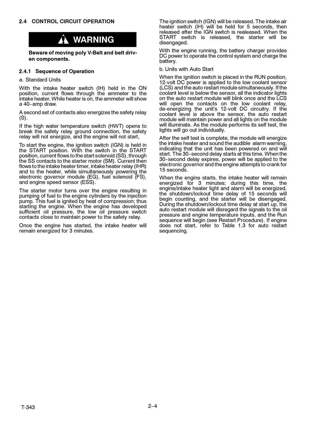 Carrier 69UG15 manual Control Circuit Operation 