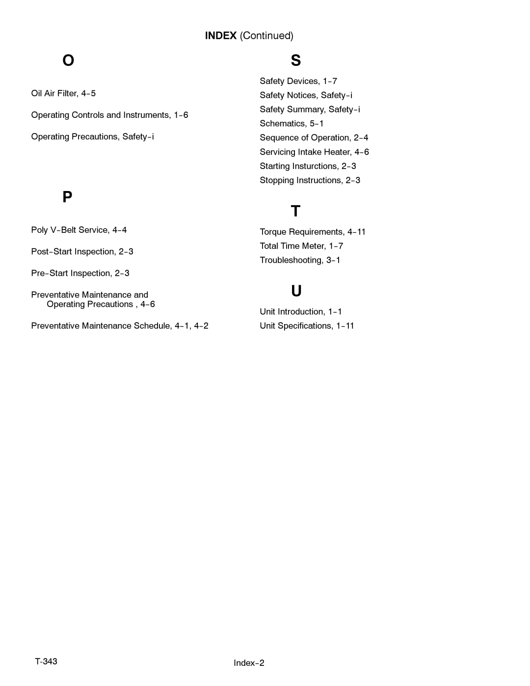 Carrier 69UG15 manual Index 