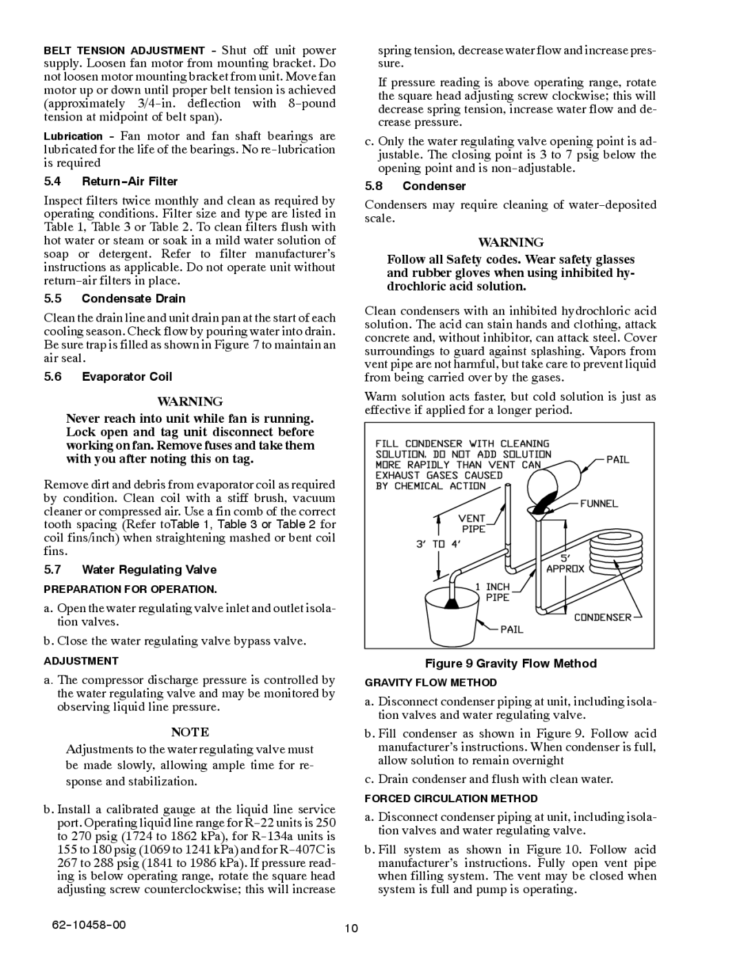 Carrier 90MA/MF/MU manual Condensers may require cleaning of water-deposited scale 