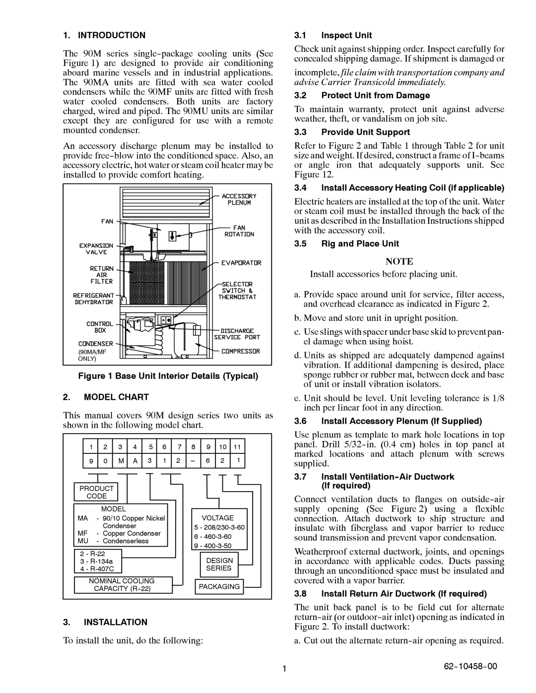 Carrier 90MA/MF/MU manual Introduction 