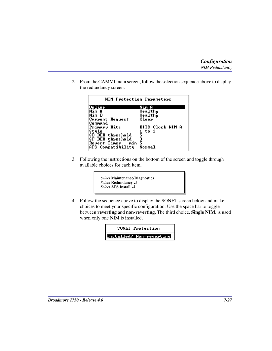 Carrier Access 1750 user manual Configuration 