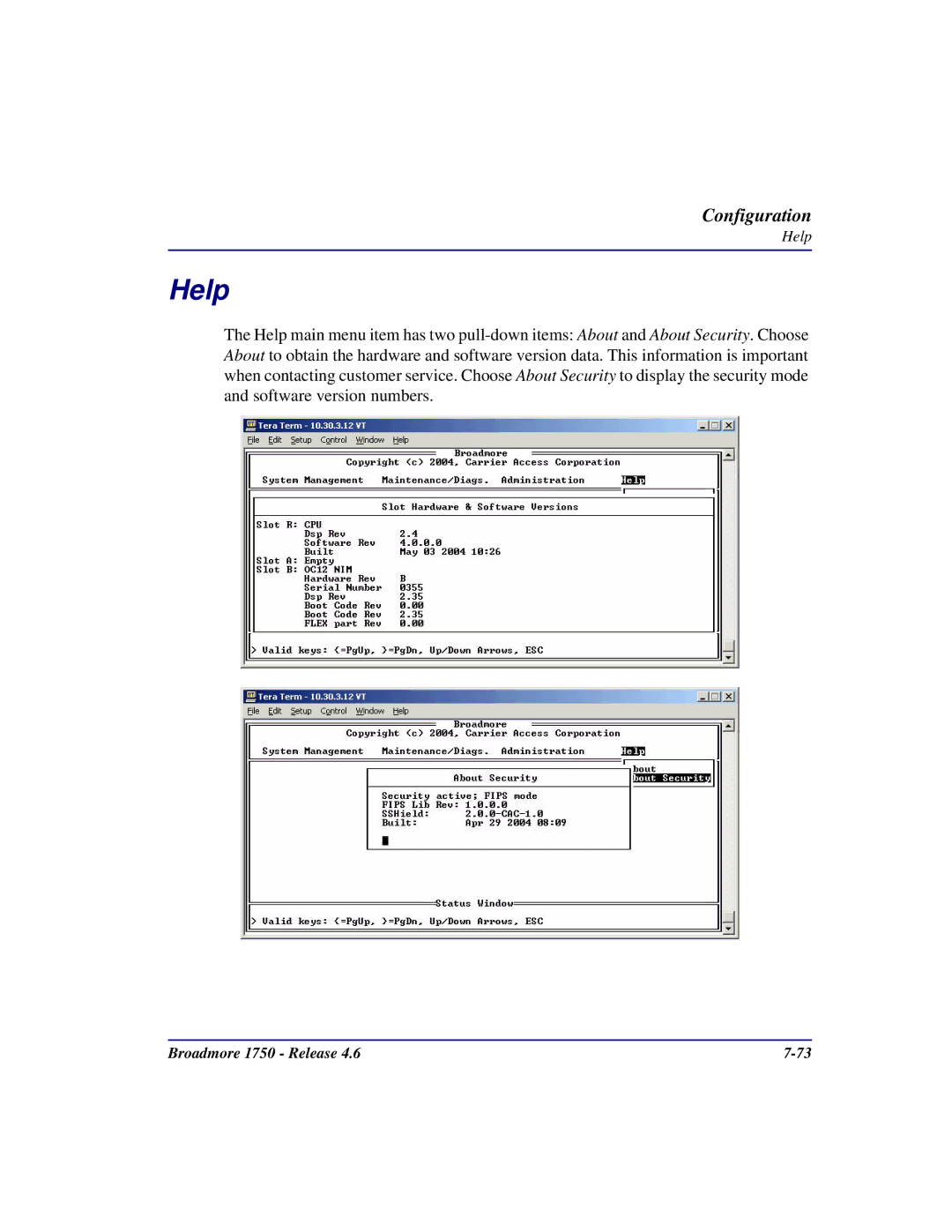 Carrier Access 1750 user manual Help 