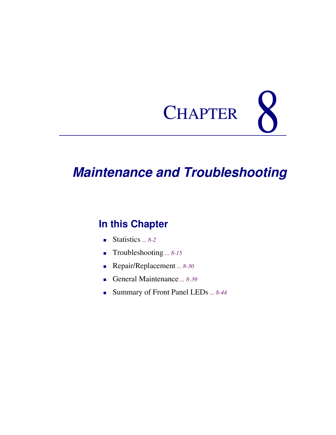 Carrier Access 1750 user manual Maintenance and Troubleshooting 