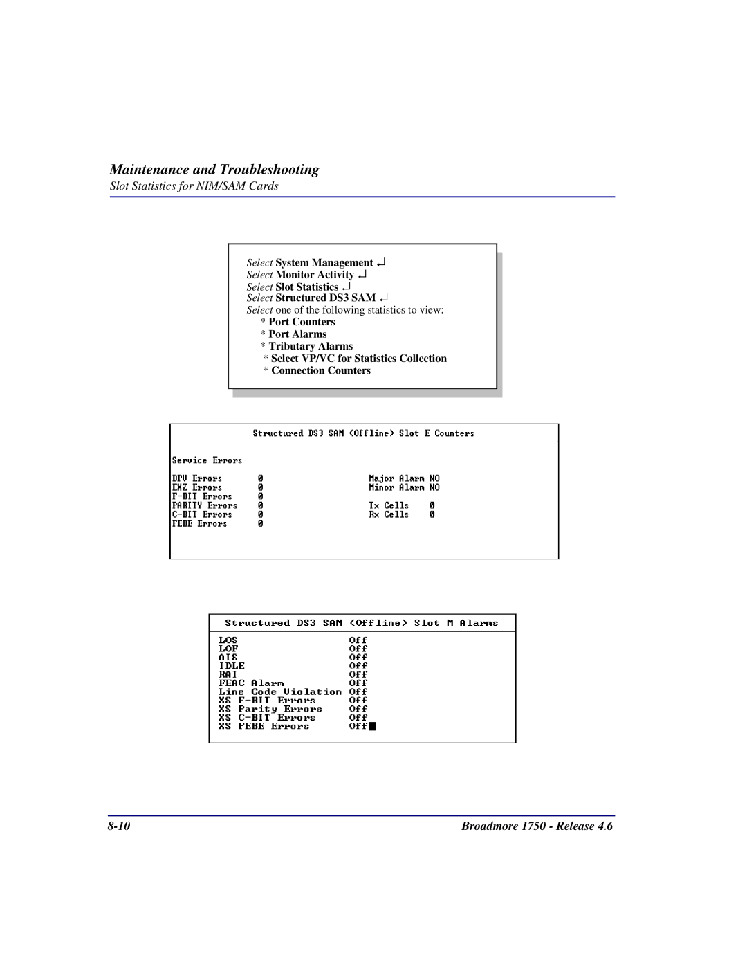 Carrier Access 1750 user manual Maintenance and Troubleshooting 