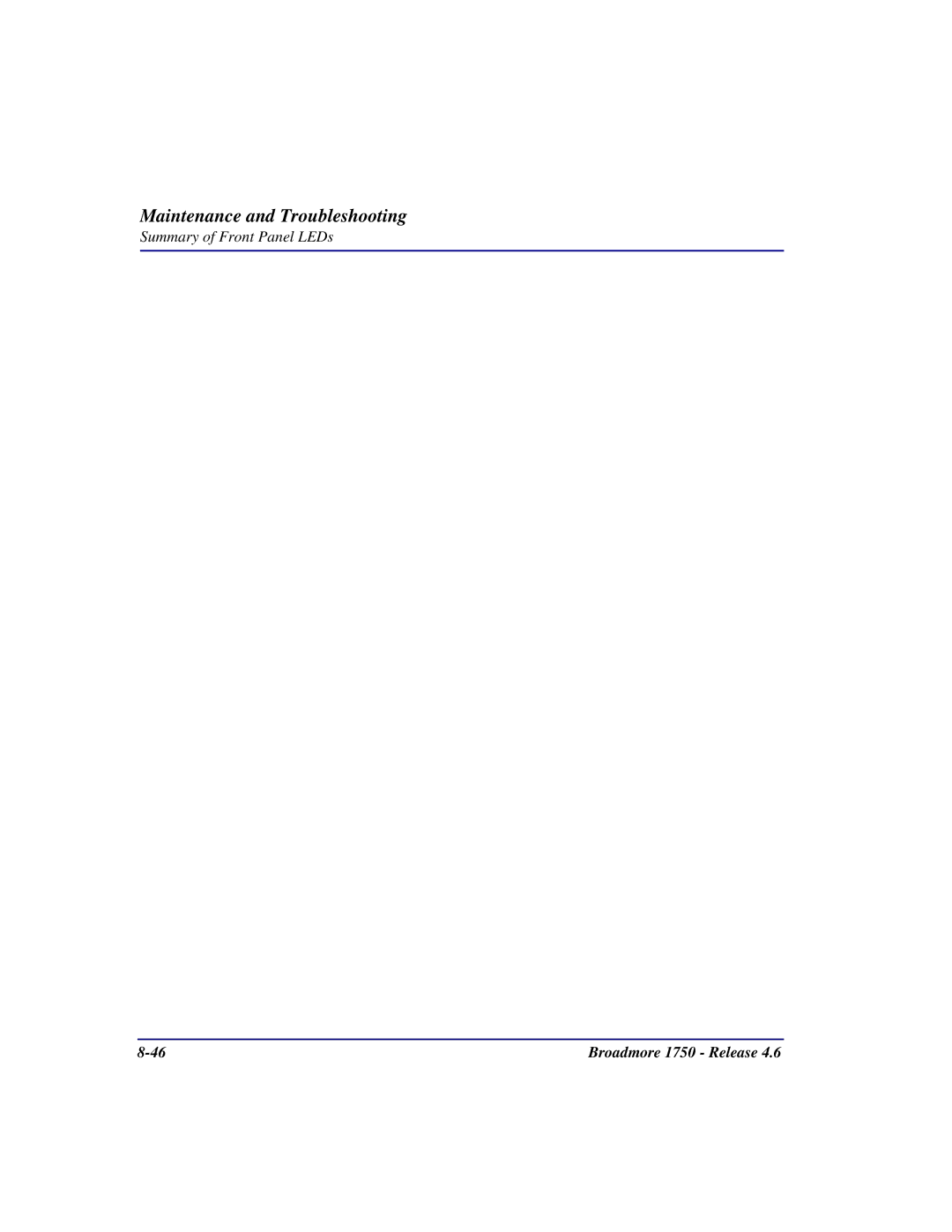 Carrier Access 1750 user manual Maintenance and Troubleshooting 