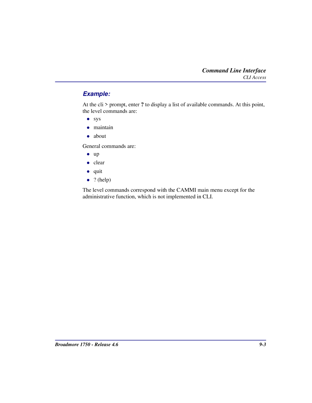 Carrier Access 1750 user manual Example 