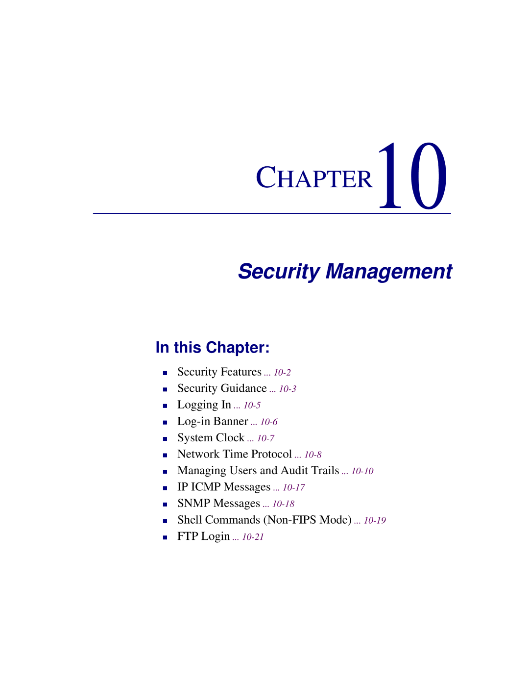 Carrier Access 1750 user manual Security Management 