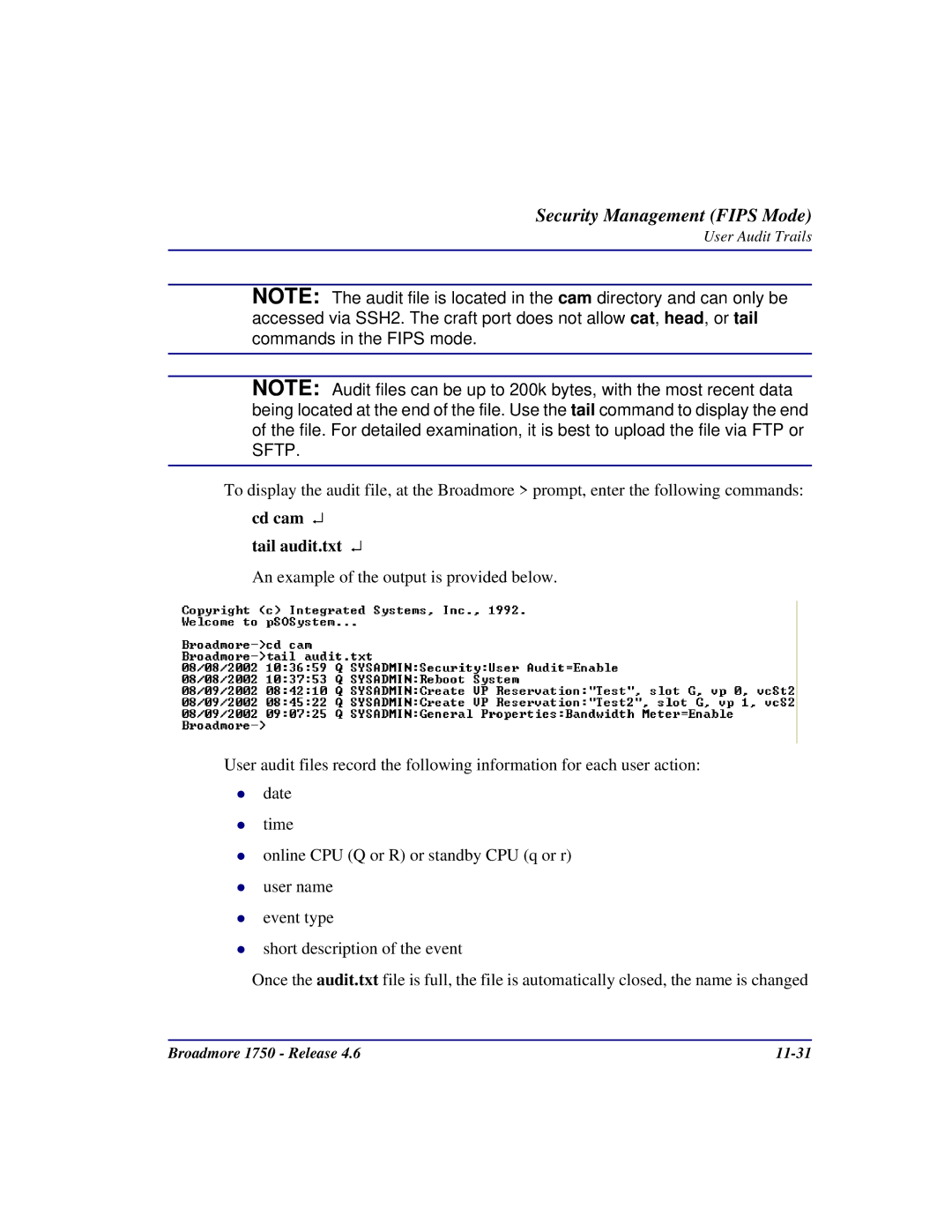 Carrier Access user manual Broadmore 1750 Release 11-31 