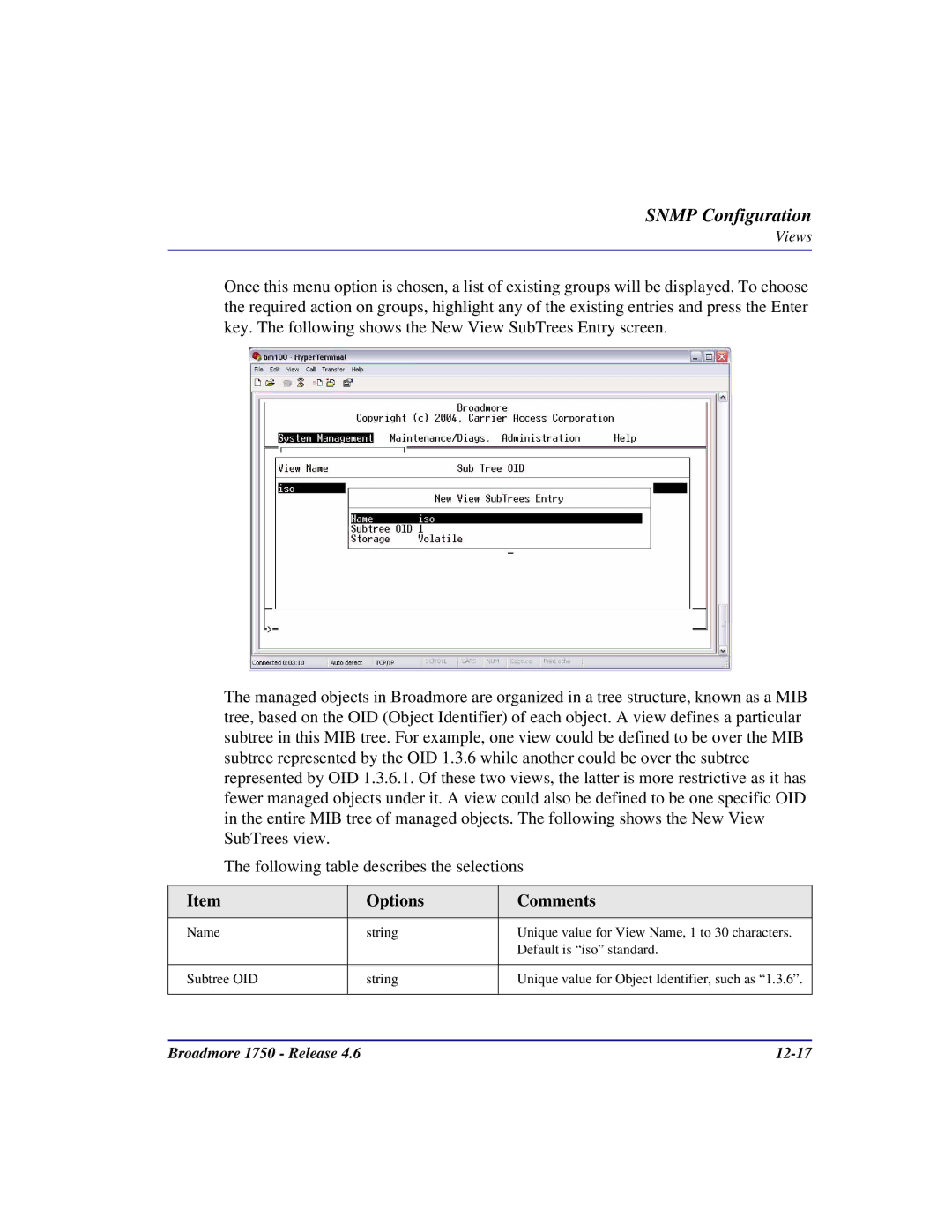 Carrier Access user manual Broadmore 1750 Release 12-17 