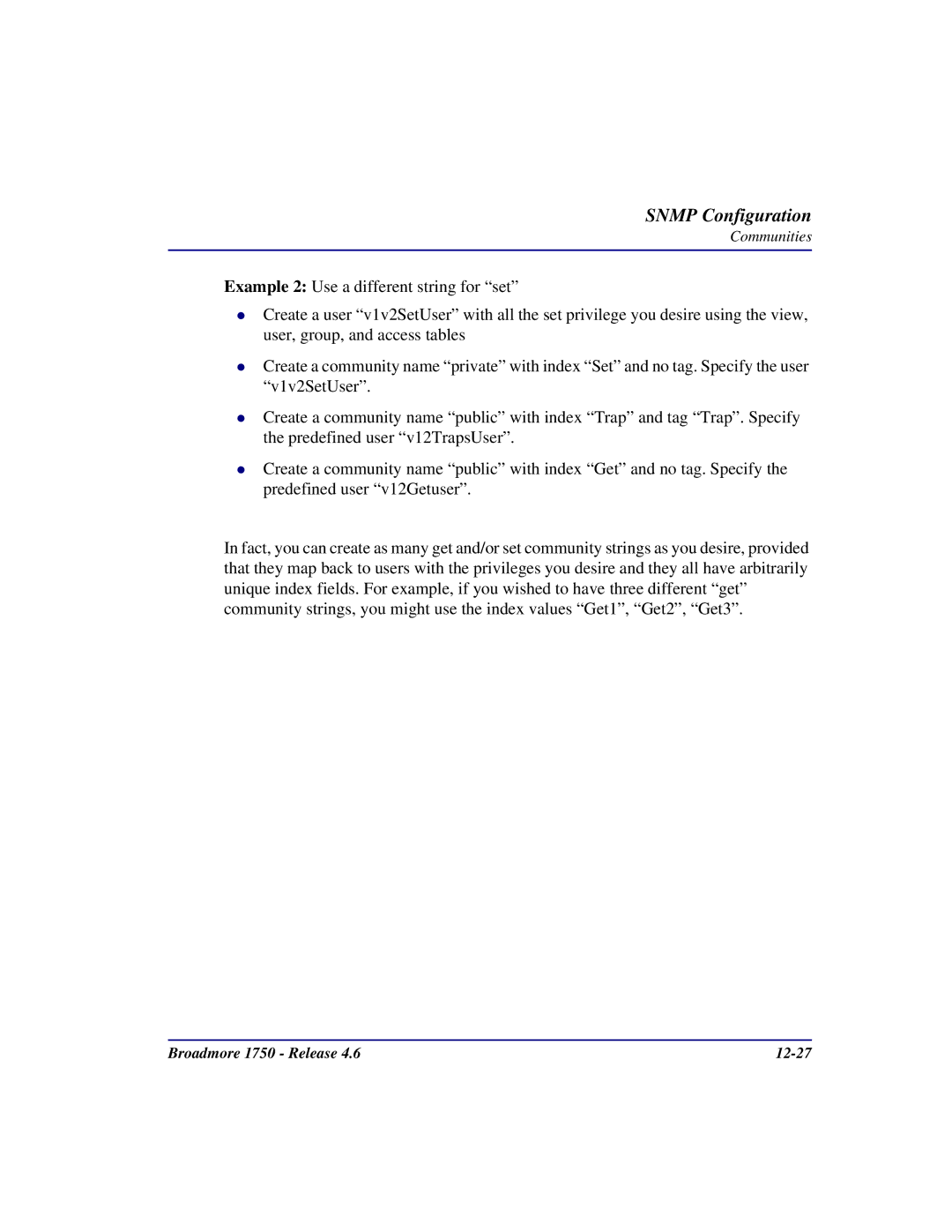 Carrier Access user manual Broadmore 1750 Release 12-27 