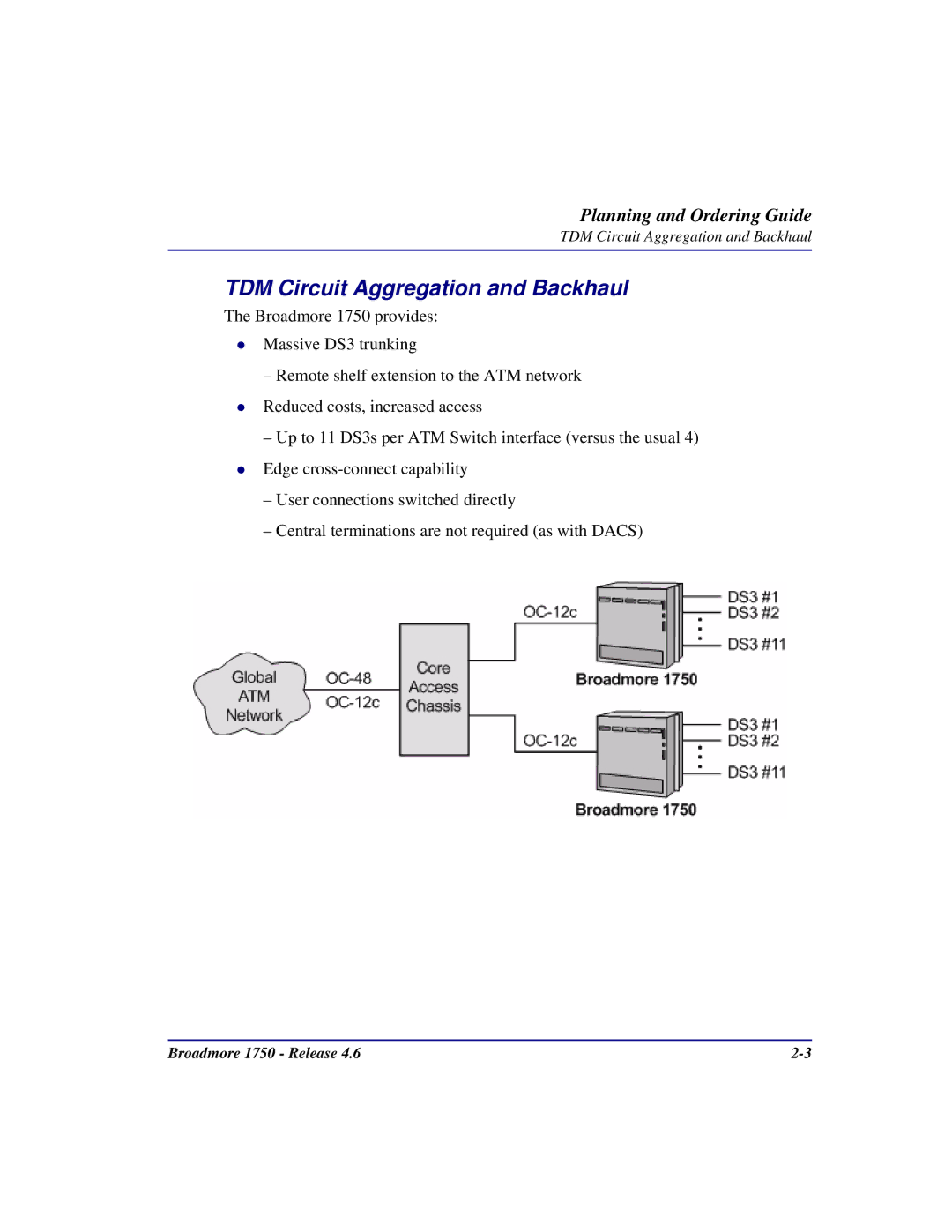 Carrier Access 1750 user manual TDM Circuit Aggregation and Backhaul 