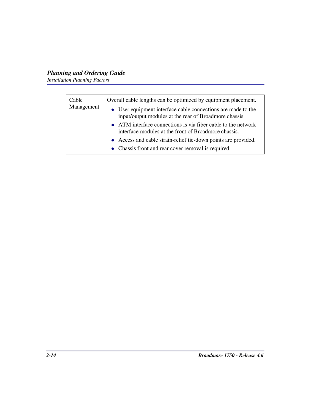 Carrier Access 1750 user manual Planning and Ordering Guide 