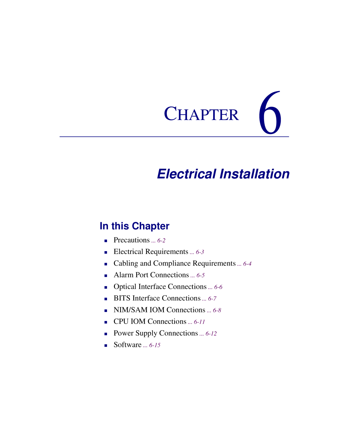 Carrier Access 1750 user manual Electrical Installation 