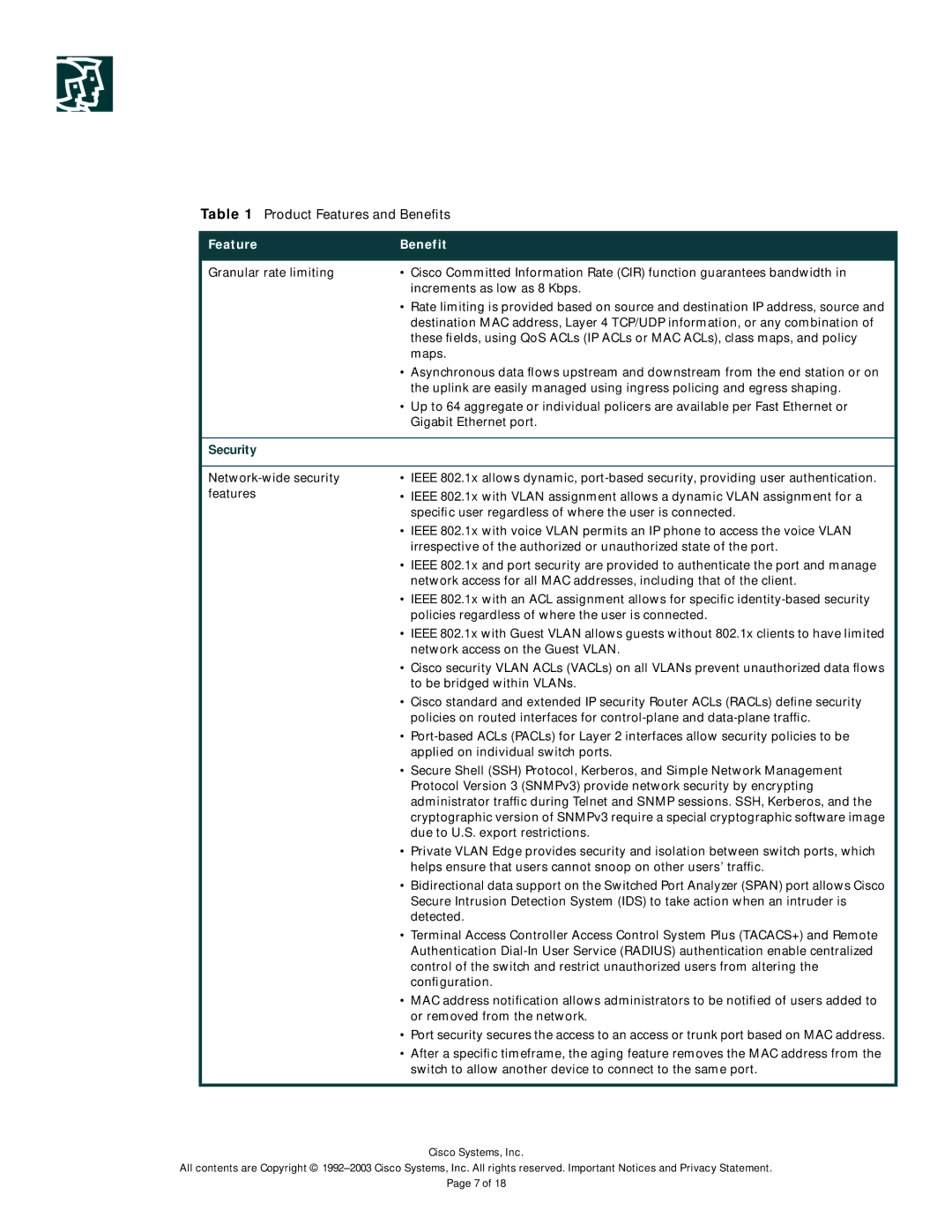 Carrier Access 3750 Series manual Security 