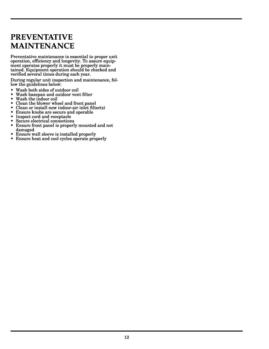 Carrier Access 52P owner manual Preventative Maintenance 