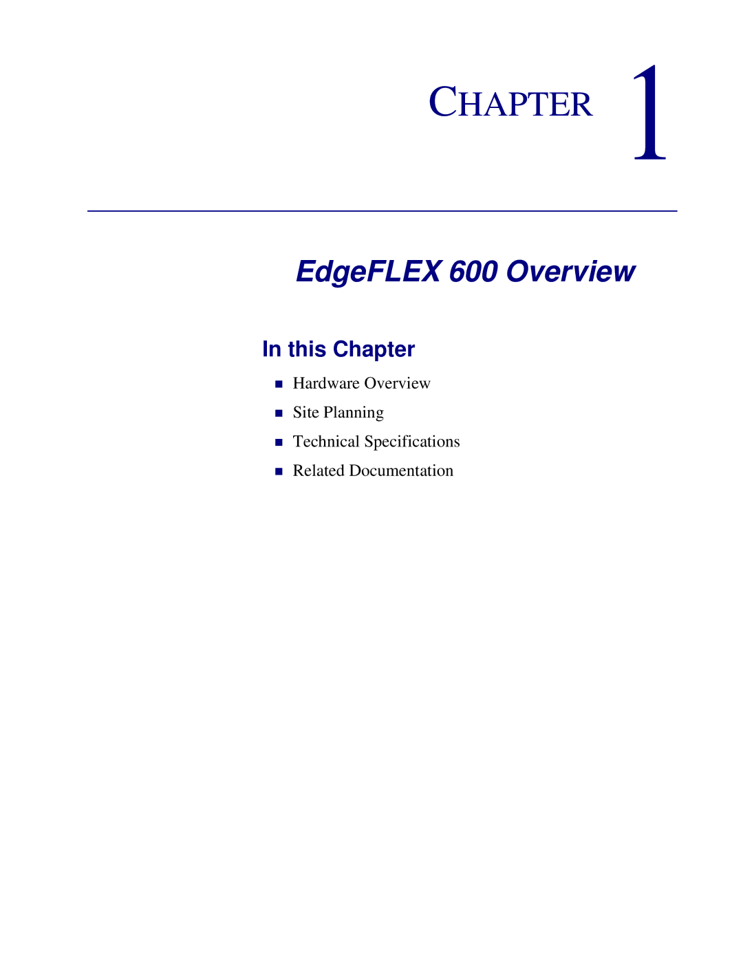 Carrier Access EdgeFLEX, 600 installation manual Chapter 