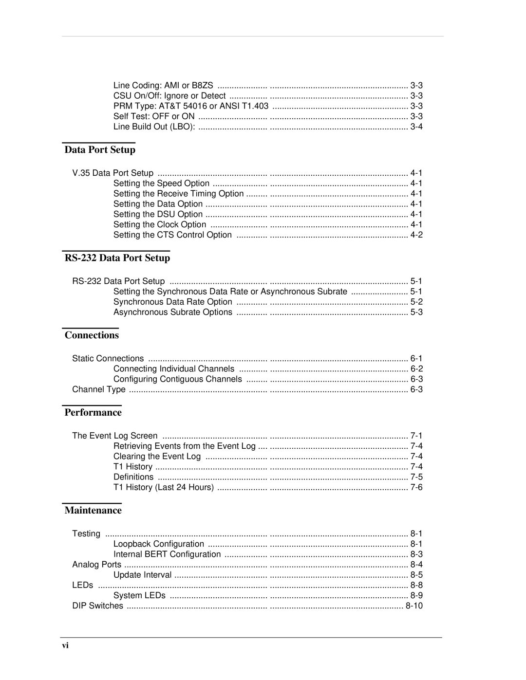 Carrier Access AB II manual Data Port Setup 