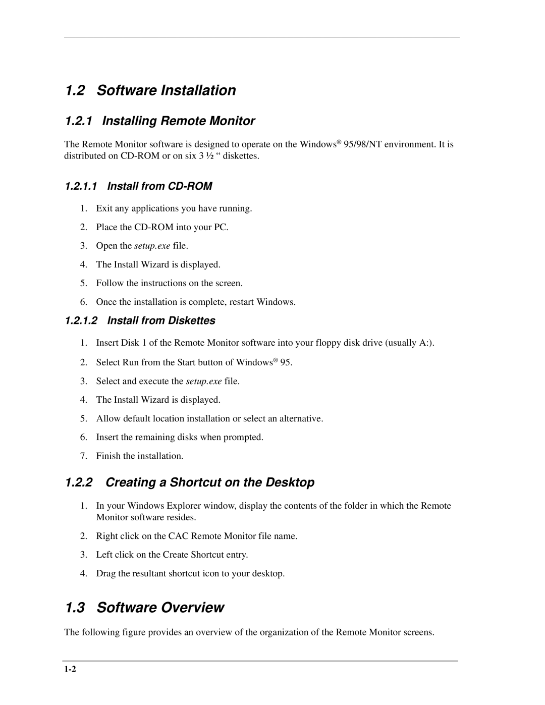 Carrier Access AB II manual Software Installation, Software Overview, Installing Remote Monitor 